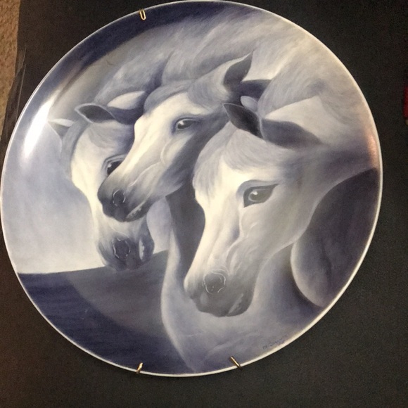 Large Arabian Horses Wall Plate Vintage Perfect - Picture 6 of 8